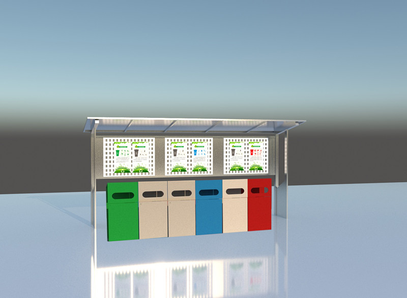 不锈钢垃圾亭17